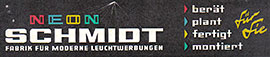 Altes Logo Neon Schmidt